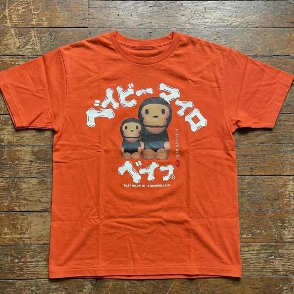Orange Bape Baby Milo Cotton Tee